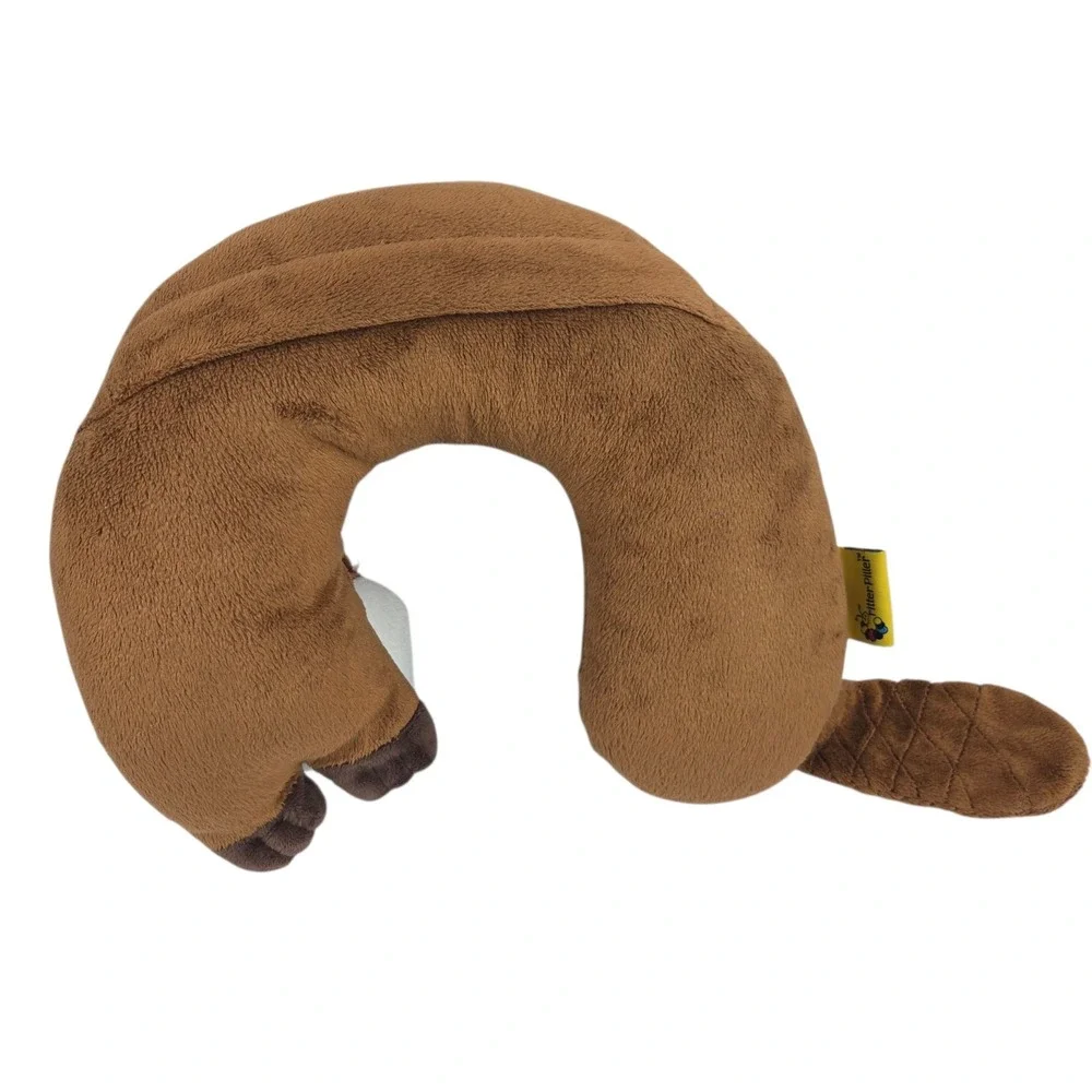Buc-ee's Beaver Neck Pillow Critter Piller Plush Animal Brown Mascot, Pre-owned